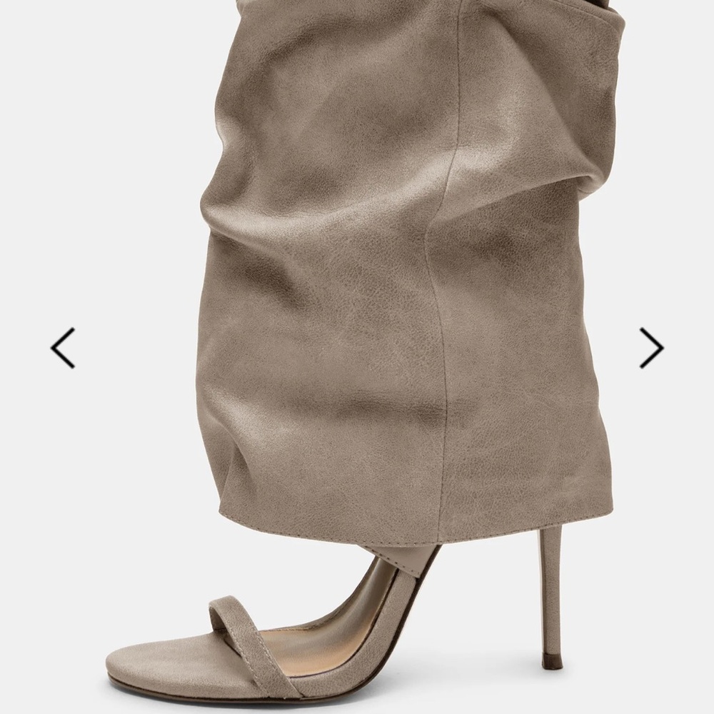 Steve Madden Taupe Slouch Over-the-Knee Stiletto Boot - Picture 4 of 5